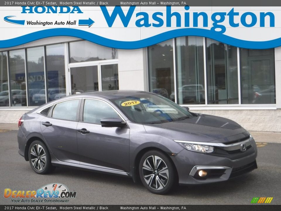 2017 Honda Civic EX-T Sedan Modern Steel Metallic / Black Photo #1