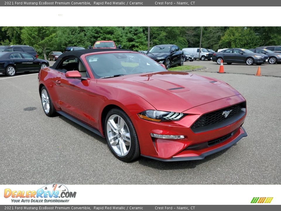 Rapid Red Metallic 2021 Ford Mustang EcoBoost Premium Convertible Photo #2