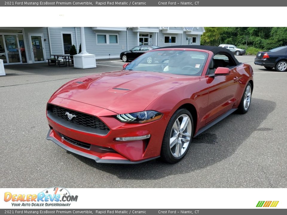 2021 Ford Mustang EcoBoost Premium Convertible Rapid Red Metallic / Ceramic Photo #5