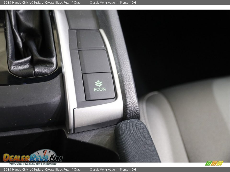 2019 Honda Civic LX Sedan Crystal Black Pearl / Gray Photo #12