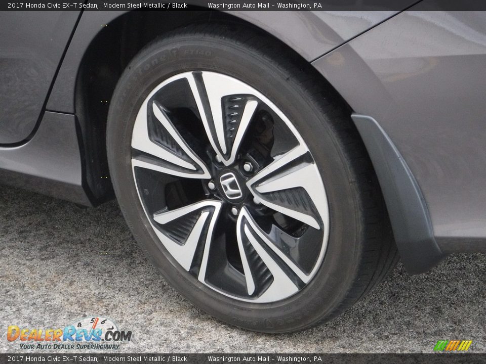 2017 Honda Civic EX-T Sedan Modern Steel Metallic / Black Photo #7