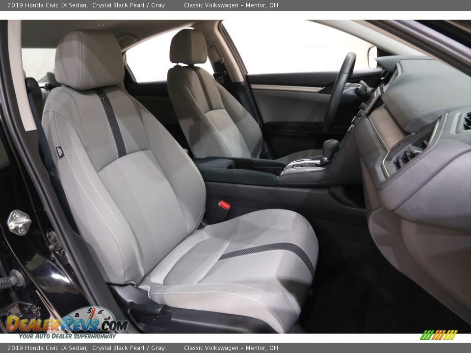 2019 Honda Civic LX Sedan Crystal Black Pearl / Gray Photo #13