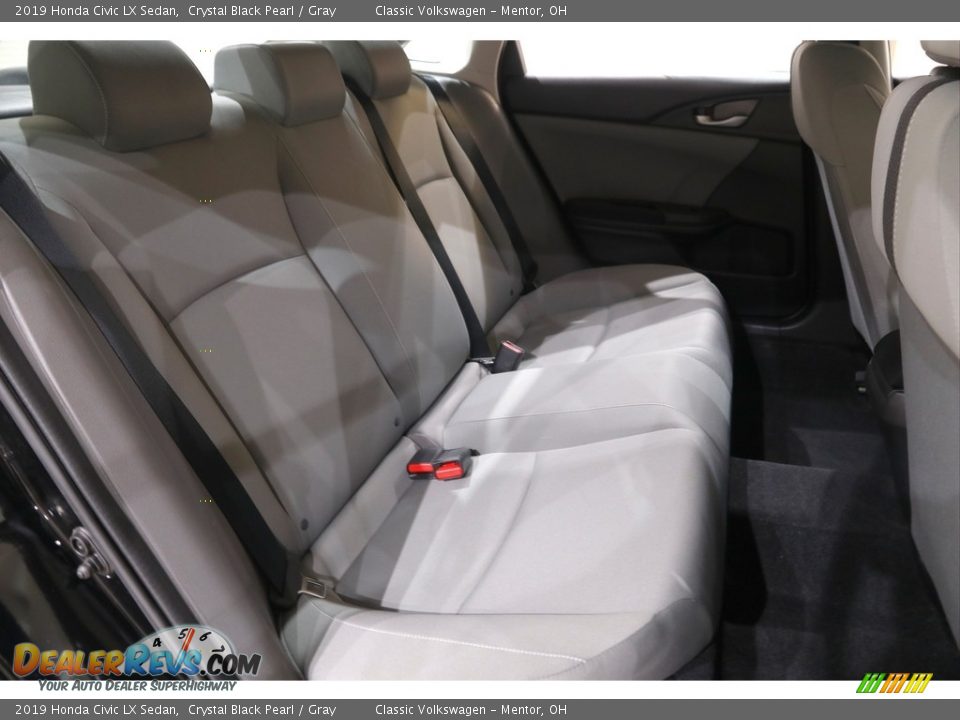 2019 Honda Civic LX Sedan Crystal Black Pearl / Gray Photo #14