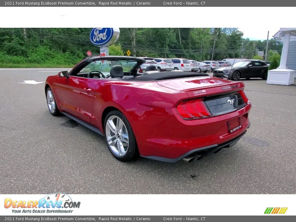 2021 Ford Mustang EcoBoost Premium Convertible Rapid Red Metallic / Ceramic Photo #8
