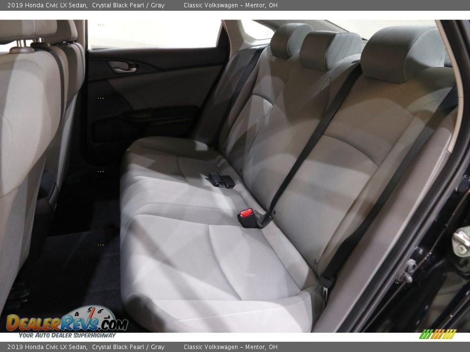2019 Honda Civic LX Sedan Crystal Black Pearl / Gray Photo #15