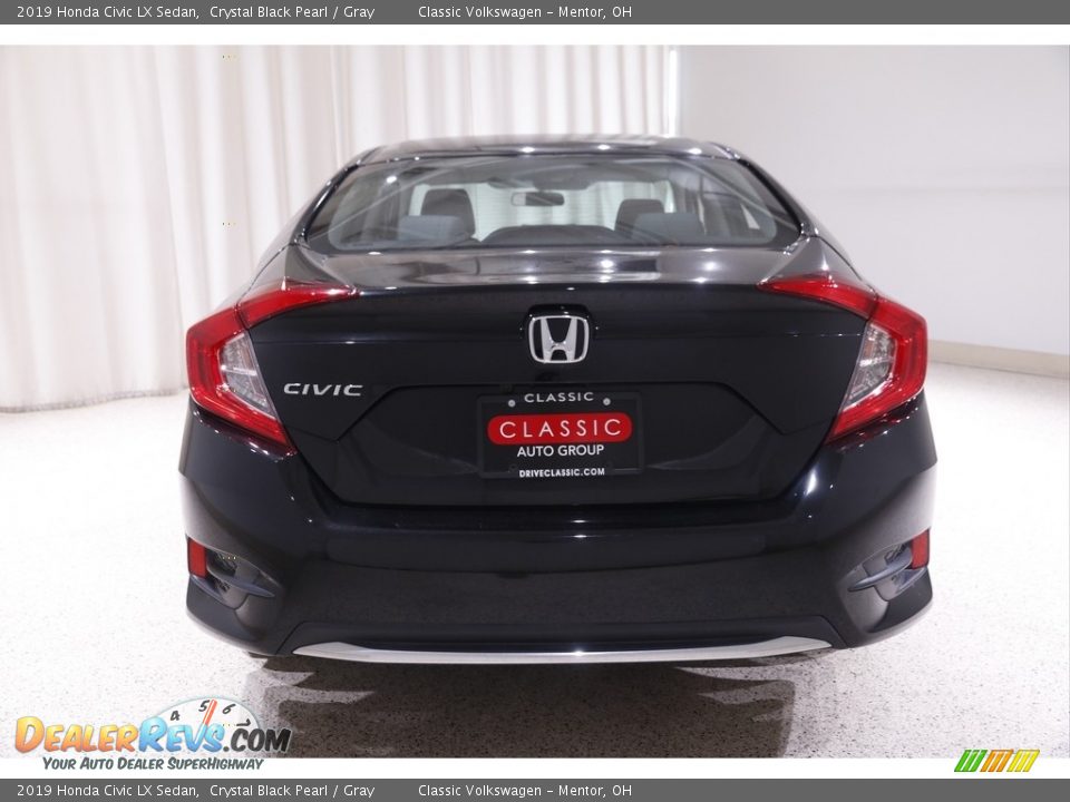 2019 Honda Civic LX Sedan Crystal Black Pearl / Gray Photo #16