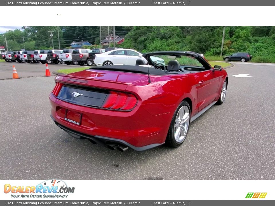 2021 Ford Mustang EcoBoost Premium Convertible Rapid Red Metallic / Ceramic Photo #10