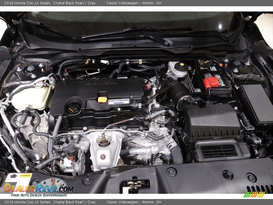 2019 Honda Civic LX Sedan Crystal Black Pearl / Gray Photo #17