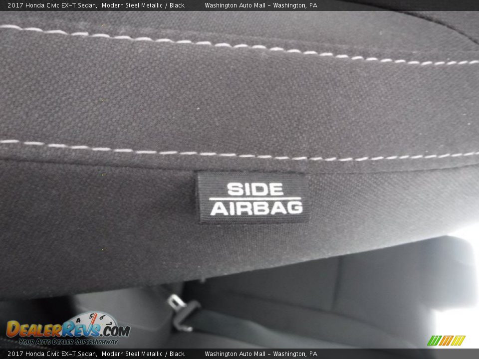 2017 Honda Civic EX-T Sedan Modern Steel Metallic / Black Photo #13