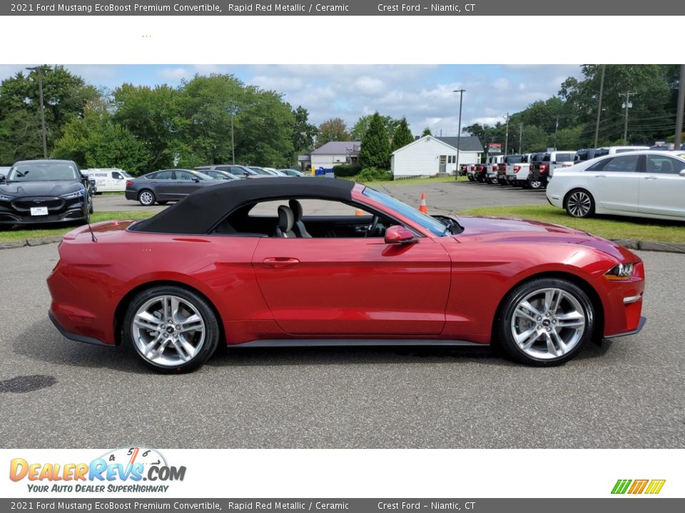 Rapid Red Metallic 2021 Ford Mustang EcoBoost Premium Convertible Photo #12