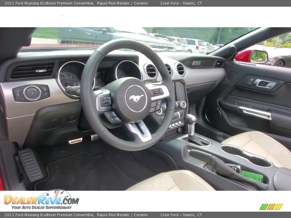Ceramic Interior - 2021 Ford Mustang EcoBoost Premium Convertible Photo #14