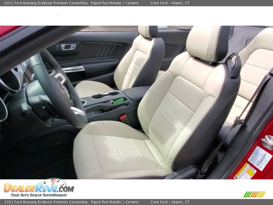 Front Seat of 2021 Ford Mustang EcoBoost Premium Convertible Photo #15