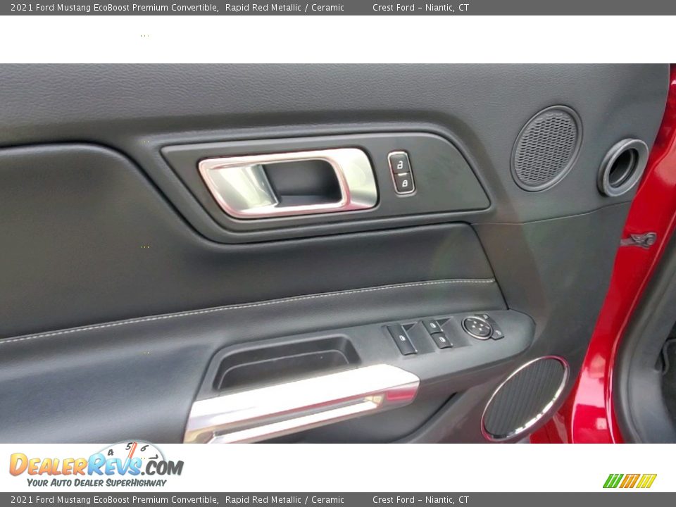 Door Panel of 2021 Ford Mustang EcoBoost Premium Convertible Photo #16