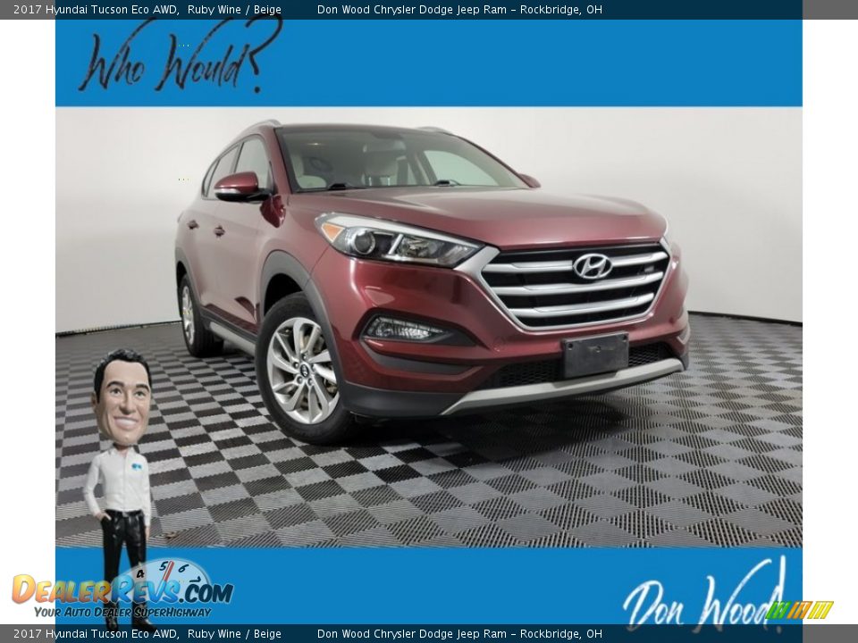 2017 Hyundai Tucson Eco AWD Ruby Wine / Beige Photo #1