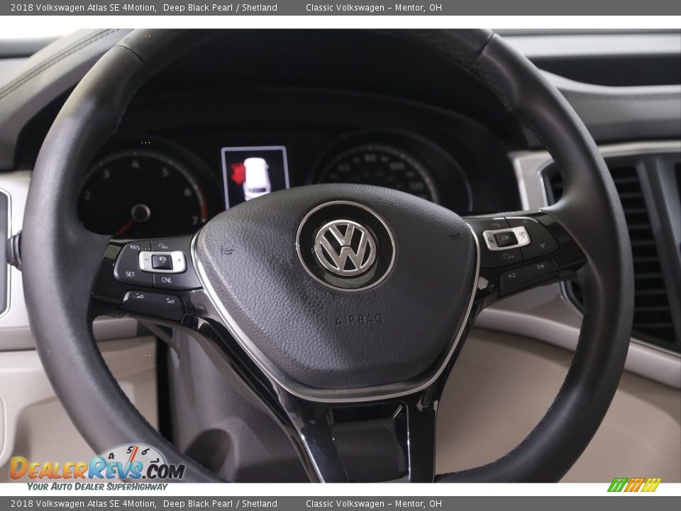 2018 Volkswagen Atlas SE 4Motion Deep Black Pearl / Shetland Photo #8