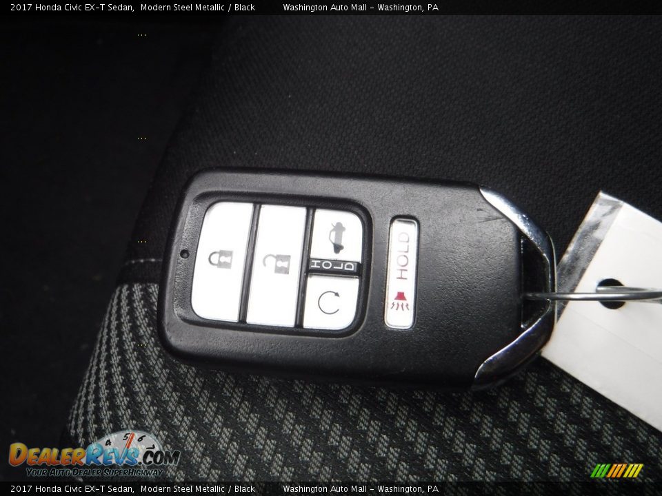 2017 Honda Civic EX-T Sedan Modern Steel Metallic / Black Photo #22