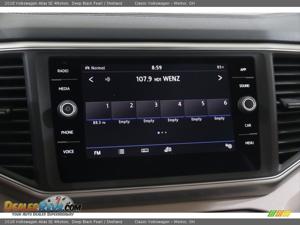 2018 Volkswagen Atlas SE 4Motion Deep Black Pearl / Shetland Photo #10