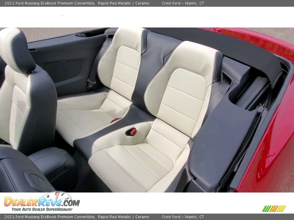 Rear Seat of 2021 Ford Mustang EcoBoost Premium Convertible Photo #21