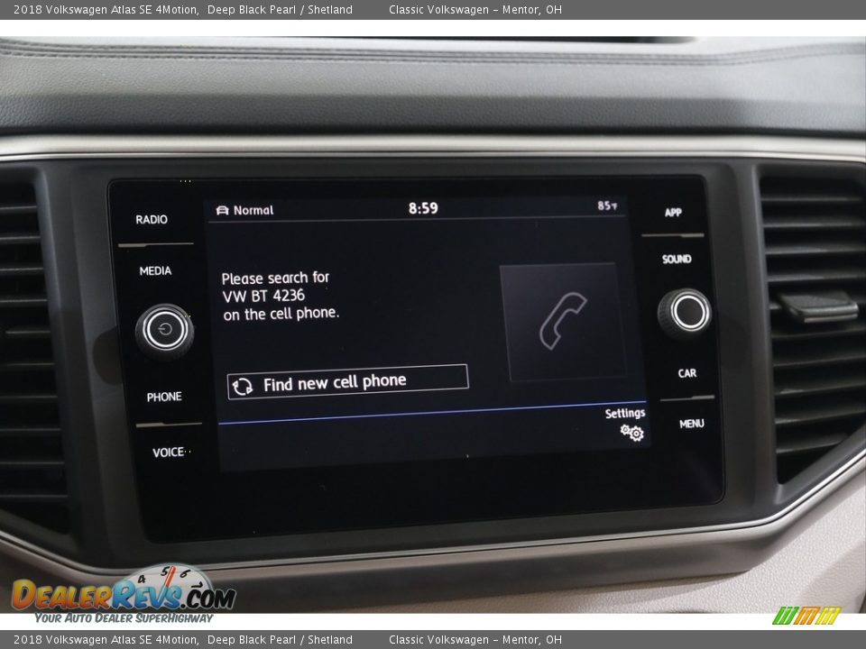 2018 Volkswagen Atlas SE 4Motion Deep Black Pearl / Shetland Photo #11