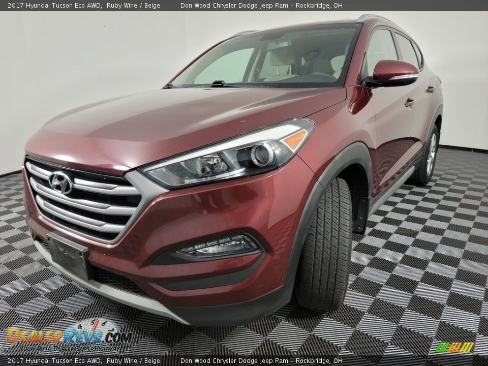 2017 Hyundai Tucson Eco AWD Ruby Wine / Beige Photo #5