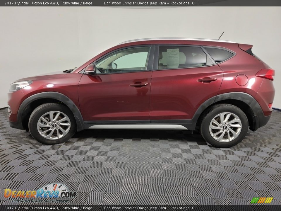 2017 Hyundai Tucson Eco AWD Ruby Wine / Beige Photo #6