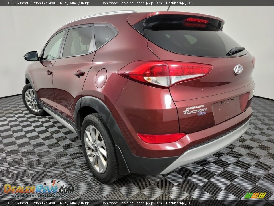 2017 Hyundai Tucson Eco AWD Ruby Wine / Beige Photo #7