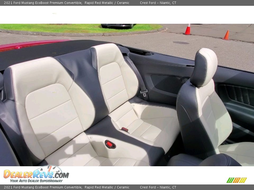 Rear Seat of 2021 Ford Mustang EcoBoost Premium Convertible Photo #26