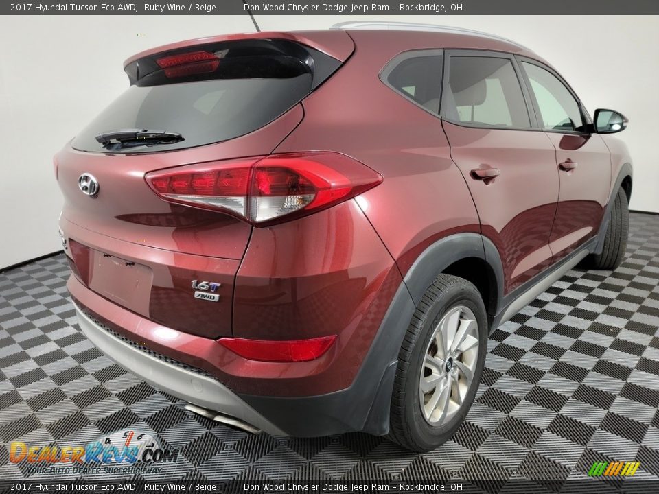 2017 Hyundai Tucson Eco AWD Ruby Wine / Beige Photo #9