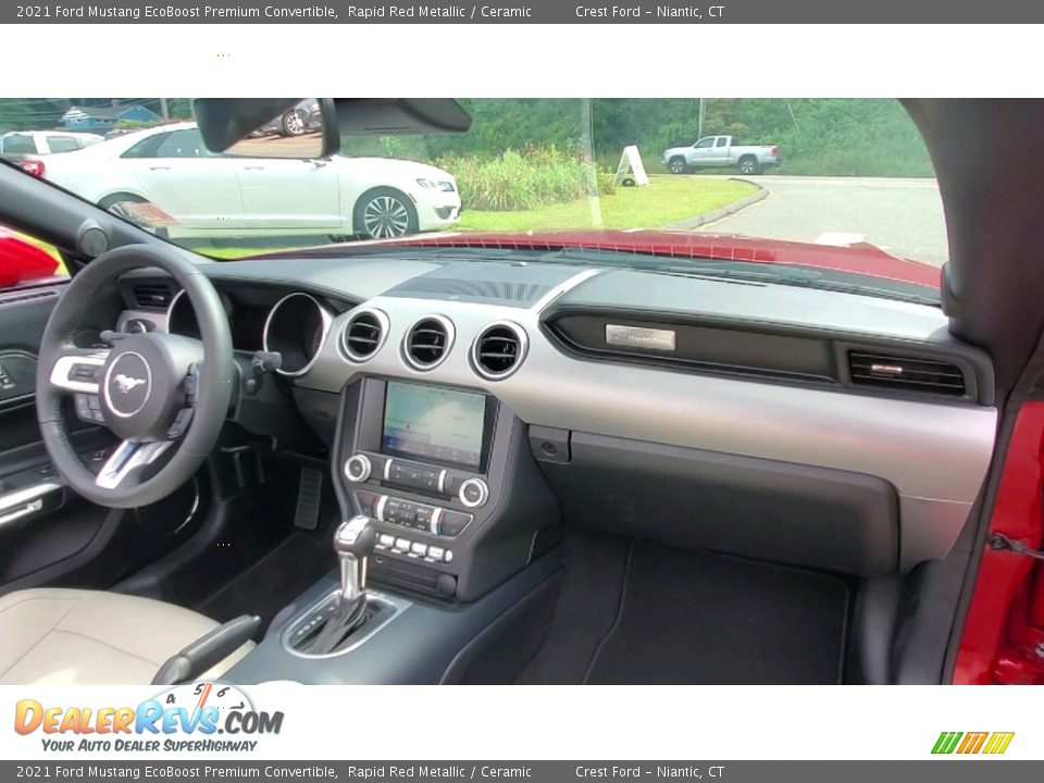 Dashboard of 2021 Ford Mustang EcoBoost Premium Convertible Photo #27