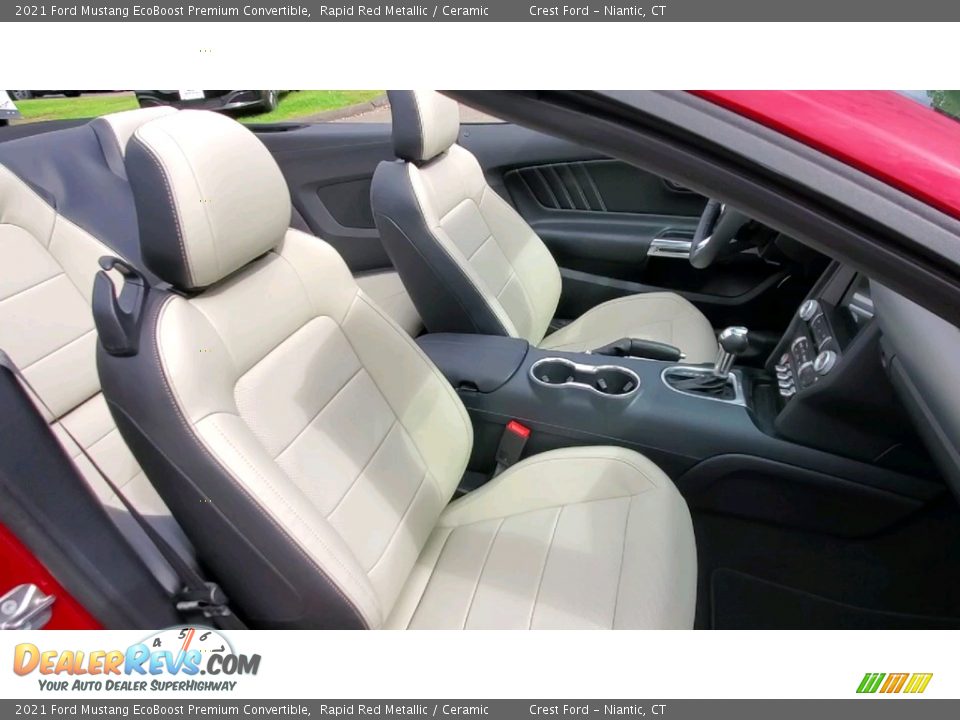 Front Seat of 2021 Ford Mustang EcoBoost Premium Convertible Photo #28