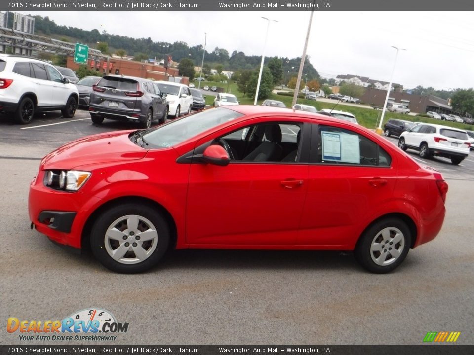 Red Hot 2016 Chevrolet Sonic LS Sedan Photo #6