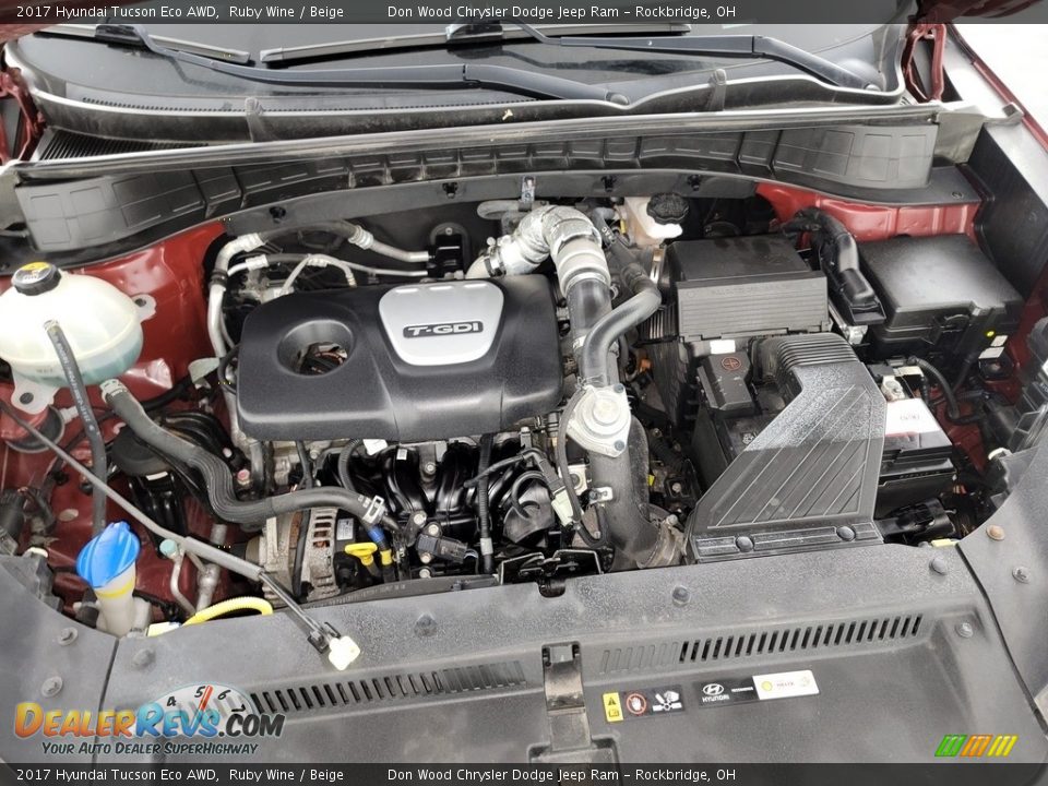 2017 Hyundai Tucson Eco AWD Ruby Wine / Beige Photo #12