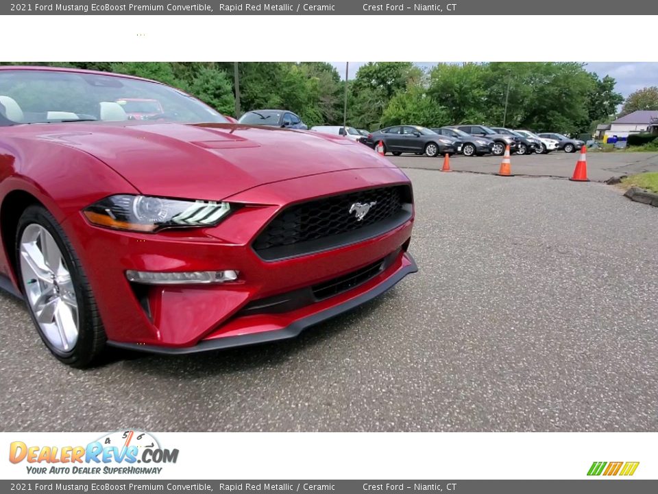2021 Ford Mustang EcoBoost Premium Convertible Rapid Red Metallic / Ceramic Photo #30