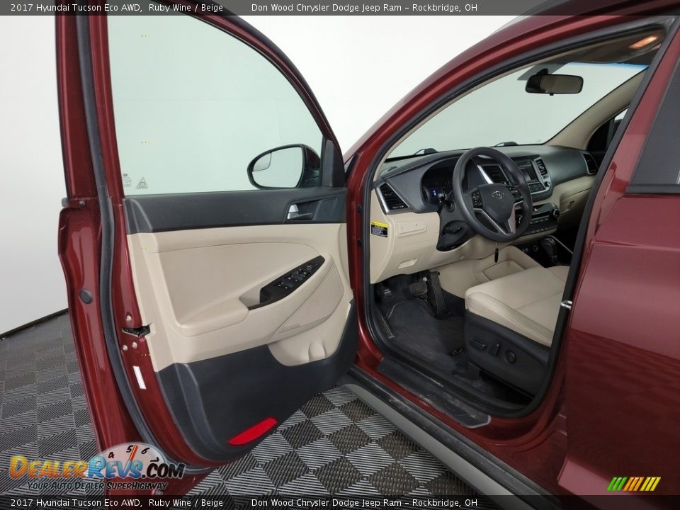 2017 Hyundai Tucson Eco AWD Ruby Wine / Beige Photo #13