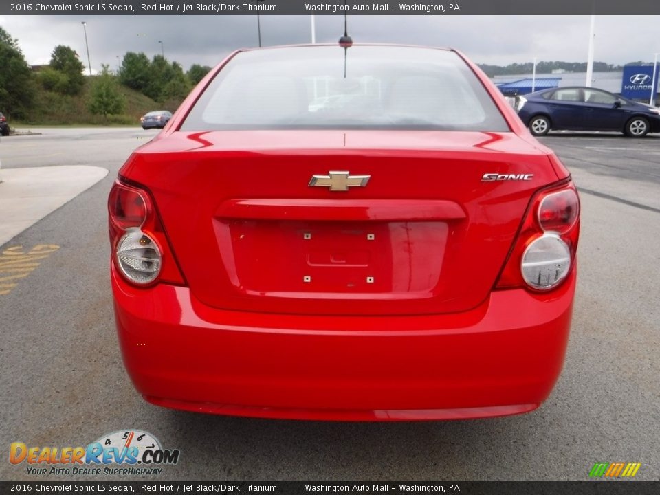 2016 Chevrolet Sonic LS Sedan Red Hot / Jet Black/Dark Titanium Photo #8