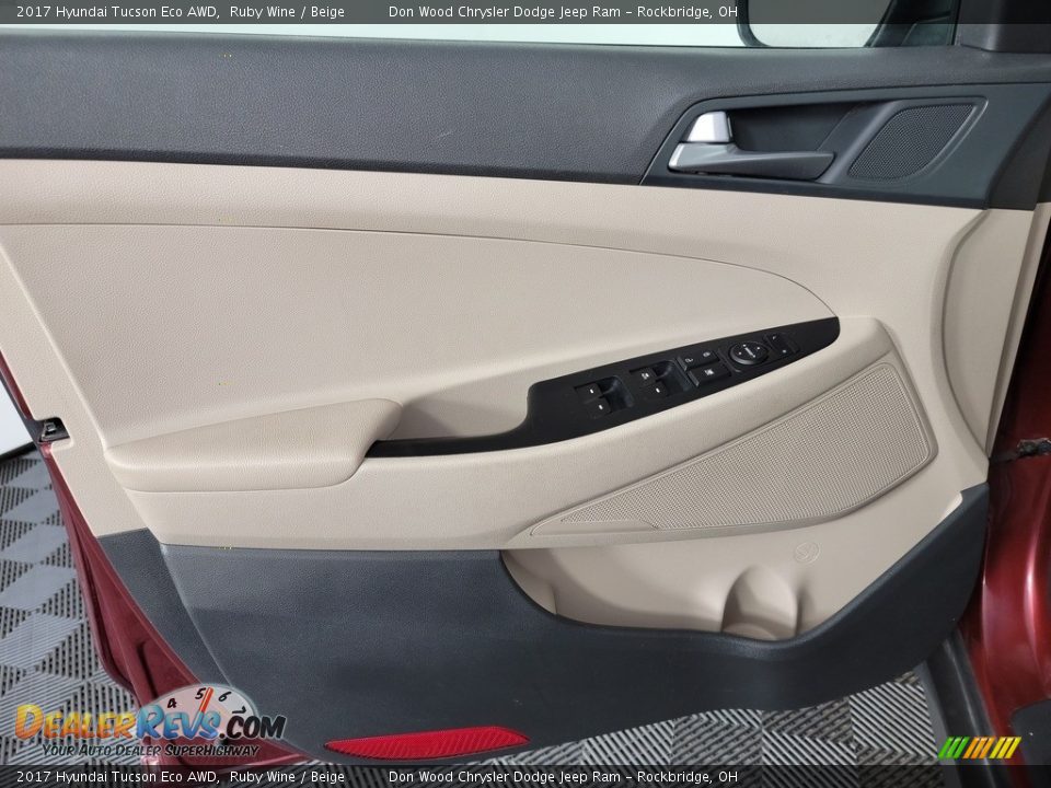 2017 Hyundai Tucson Eco AWD Ruby Wine / Beige Photo #14