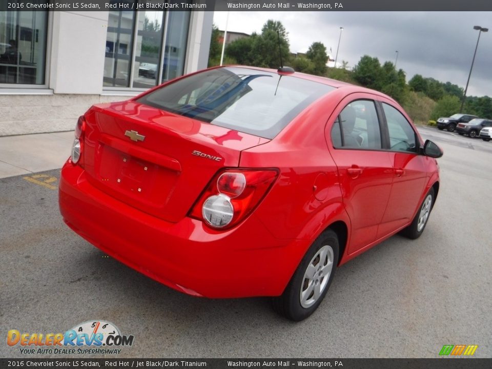 2016 Chevrolet Sonic LS Sedan Red Hot / Jet Black/Dark Titanium Photo #9