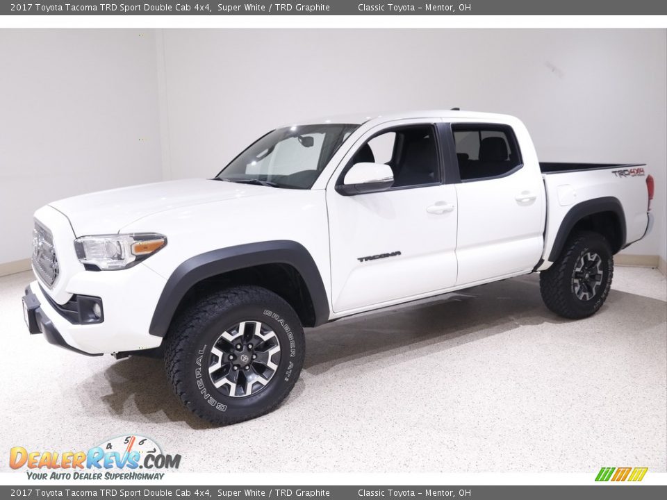 2017 Toyota Tacoma TRD Sport Double Cab 4x4 Super White / TRD Graphite Photo #3