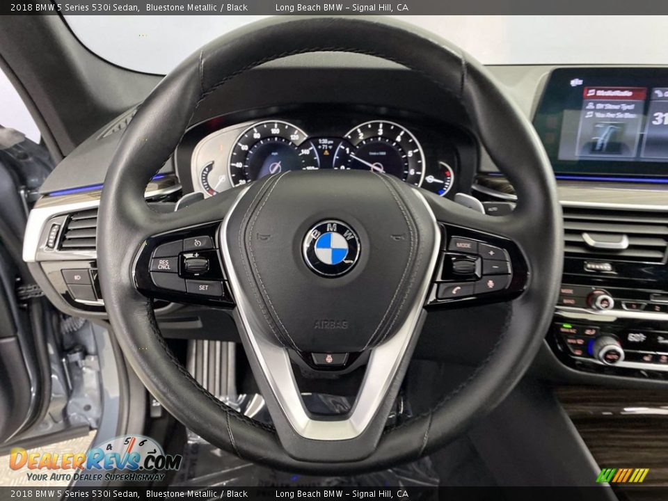2018 BMW 5 Series 530i Sedan Bluestone Metallic / Black Photo #18