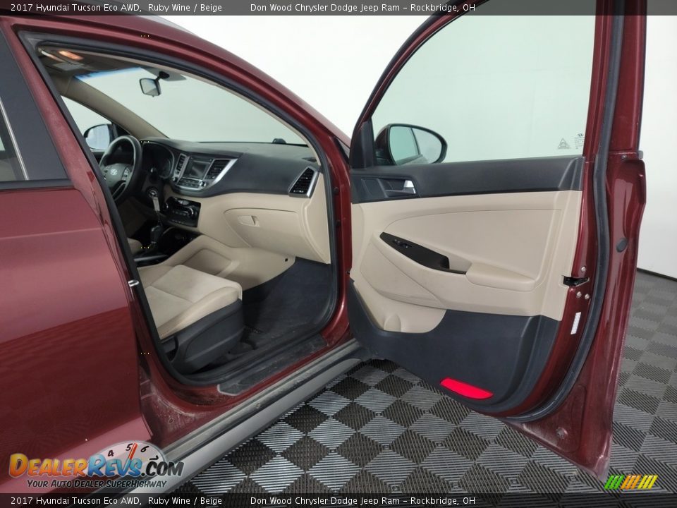 2017 Hyundai Tucson Eco AWD Ruby Wine / Beige Photo #26