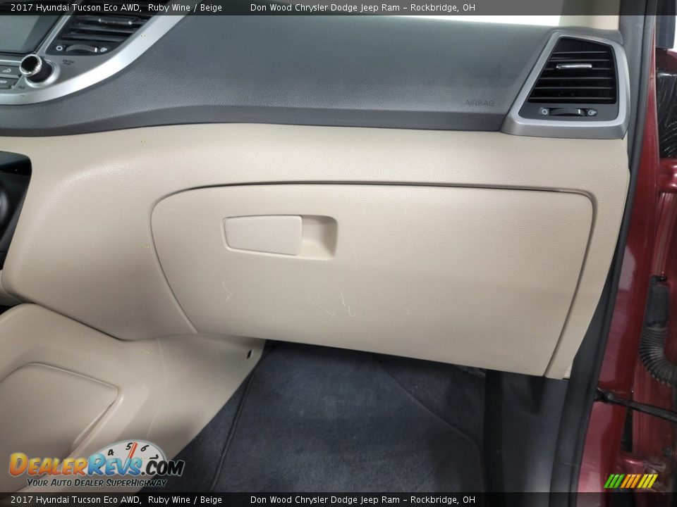 2017 Hyundai Tucson Eco AWD Ruby Wine / Beige Photo #30