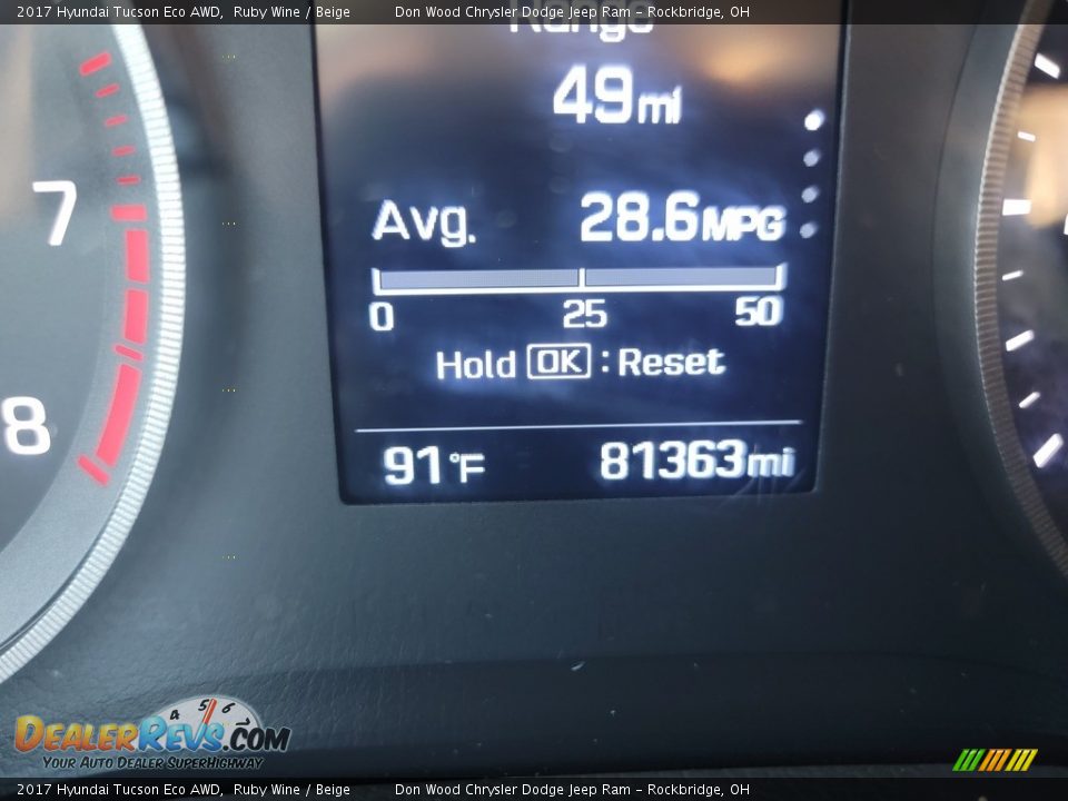 2017 Hyundai Tucson Eco AWD Ruby Wine / Beige Photo #33