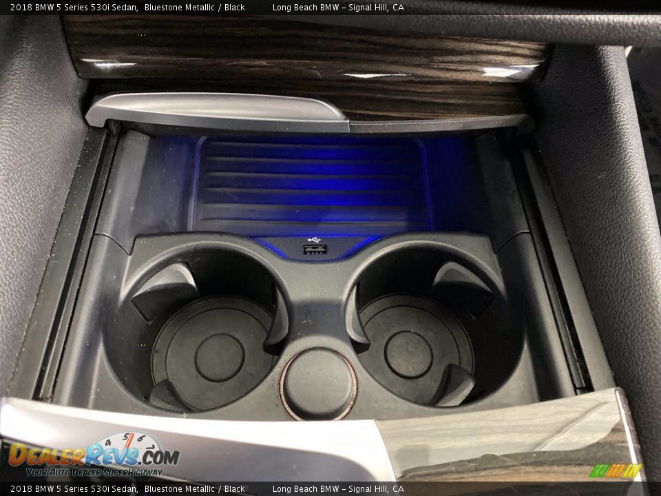 2018 BMW 5 Series 530i Sedan Bluestone Metallic / Black Photo #26