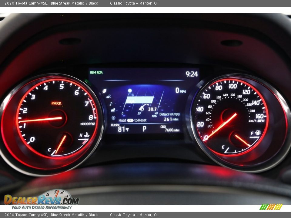 2020 Toyota Camry XSE Blue Streak Metallic / Black Photo #9