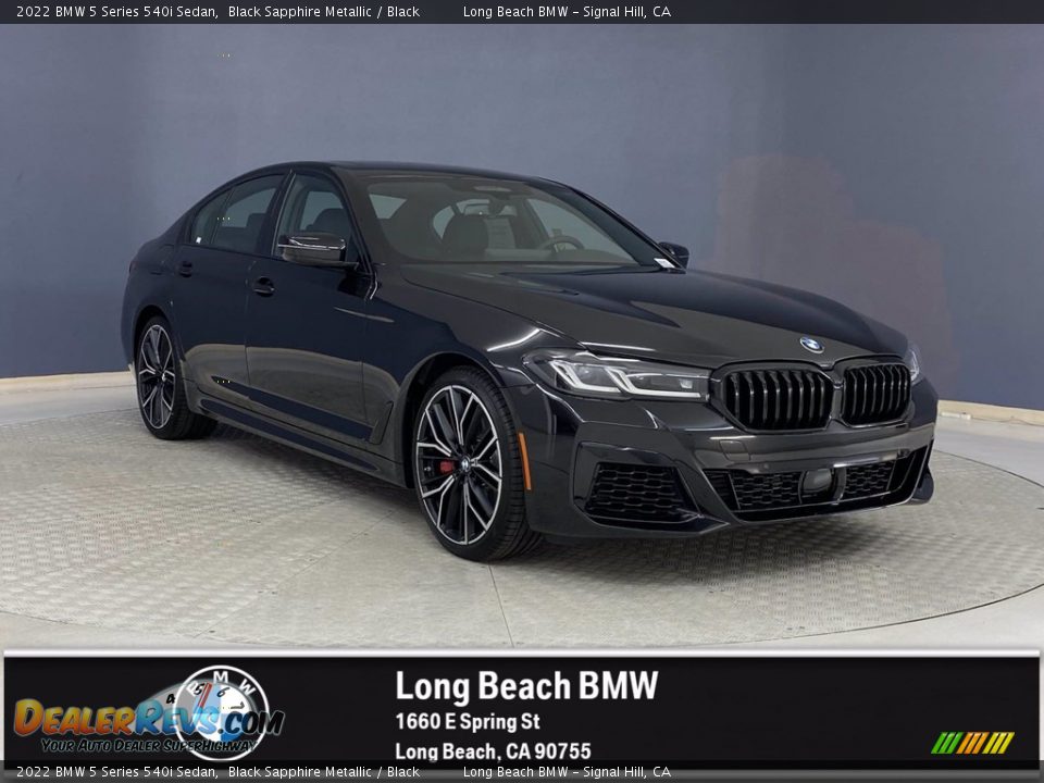 2022 BMW 5 Series 540i Sedan Black Sapphire Metallic / Black Photo #1