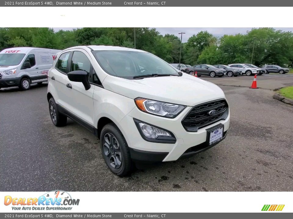 2021 Ford EcoSport S 4WD Diamond White / Medium Stone Photo #1