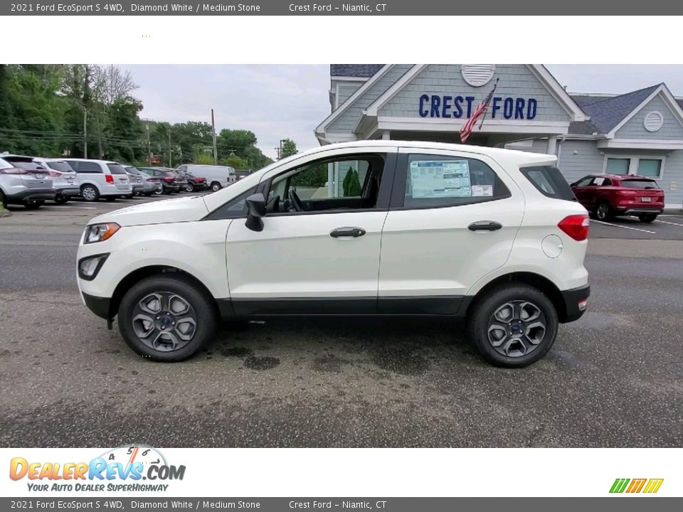 2021 Ford EcoSport S 4WD Diamond White / Medium Stone Photo #4