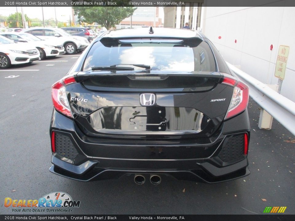 Crystal Black Pearl 2018 Honda Civic Sport Hatchback Photo #4