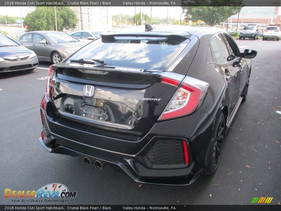 Crystal Black Pearl 2018 Honda Civic Sport Hatchback Photo #5