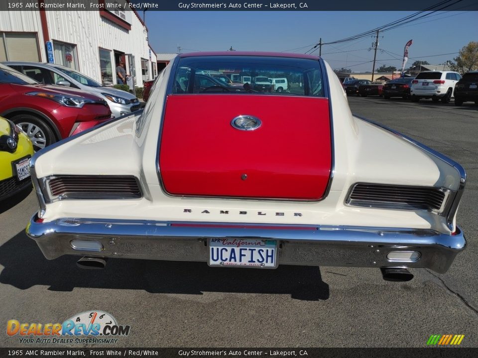 1965 AMC Rambler Marlin Frost White / Red/White Photo #5